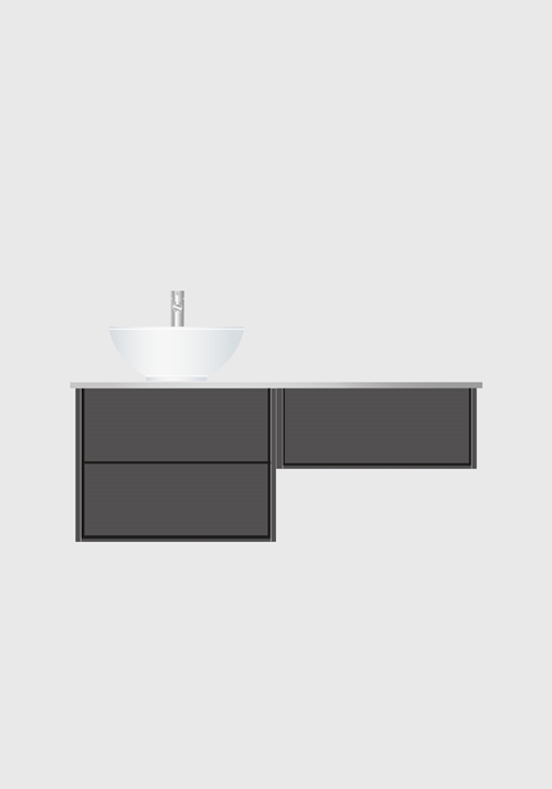 UNDERSKAB EDGE 1200 600 OG 600 MODUL ANTRACIT