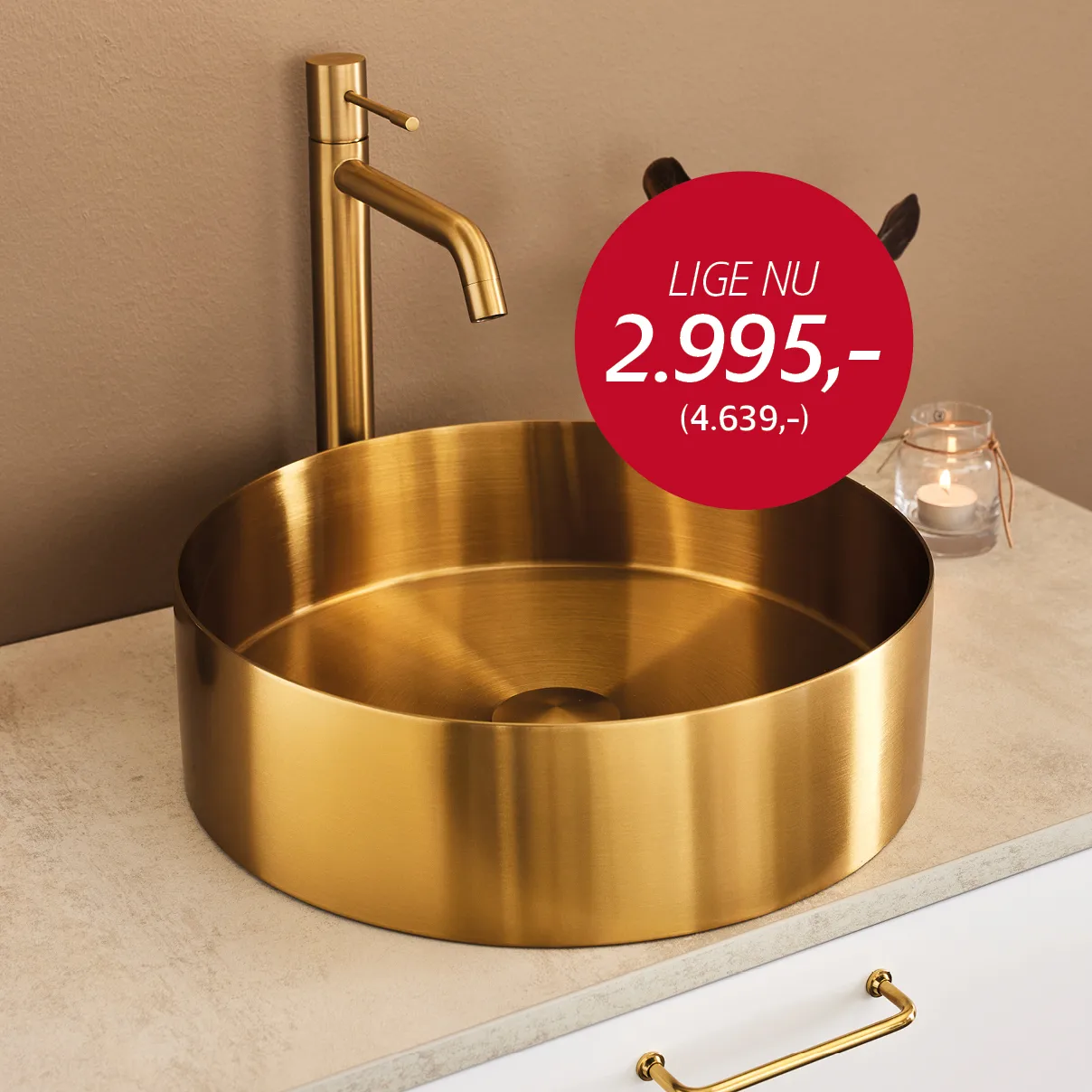 Vask Hafa Circle Steel messing