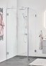 BRUSEHJØRNE INFINITY COMBI DØR/VÆG 90X90 KROM