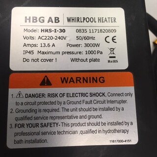 U.Värmare 3,0Kw Med Termostat