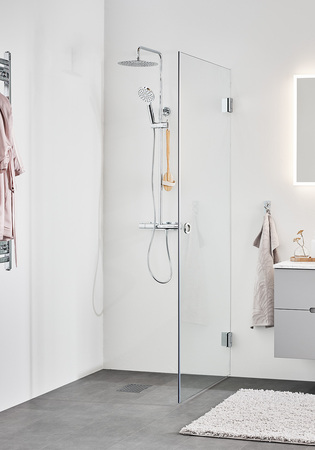 Brusedør Infinity 100 Krom