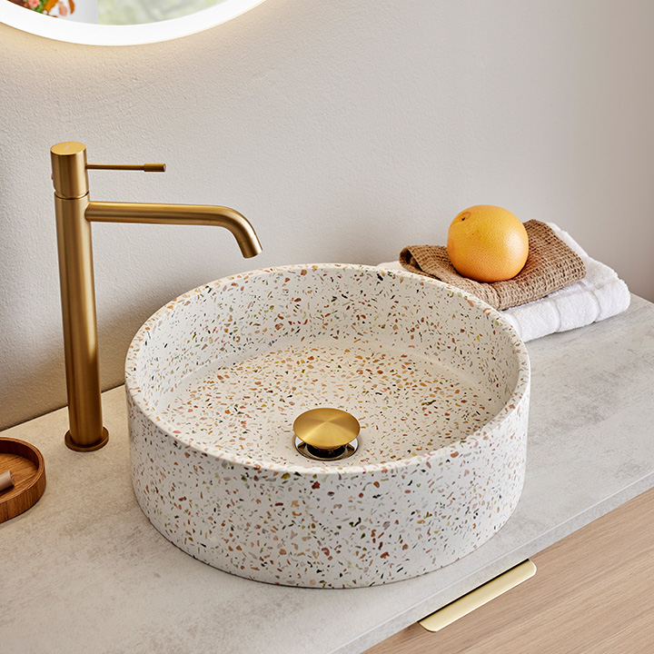 Hafa Circle Terrazzo fritstående håndvask