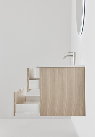 Underskab Go 2X2 Skuffer Lys Eg 1200D Med Håndvask