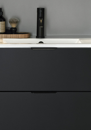 Håndtag Soft 136 Børstet Sort