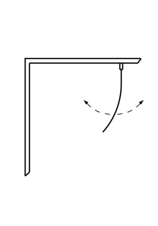 Brusedør Original Round 80 Chrome Klarglass