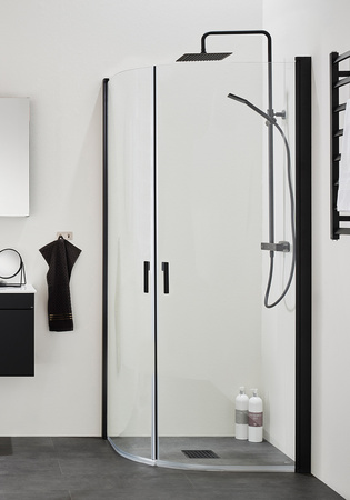 Brusehjørne Igloopro Round 90X90 Klar Sort