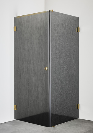 Brusehjørne Infinity Lace Combi Dør/Væg 80X80 Messing