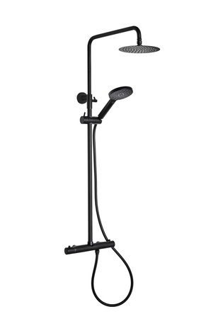 Brusestangsæt Fine 150Cc Sort M Ø200 Brusehoved