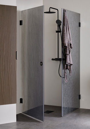 Brusehjørne Infinity Lace 90X90 Sort