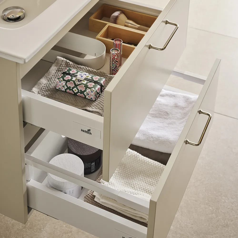 Godt med opbevaringsplads i skuffen