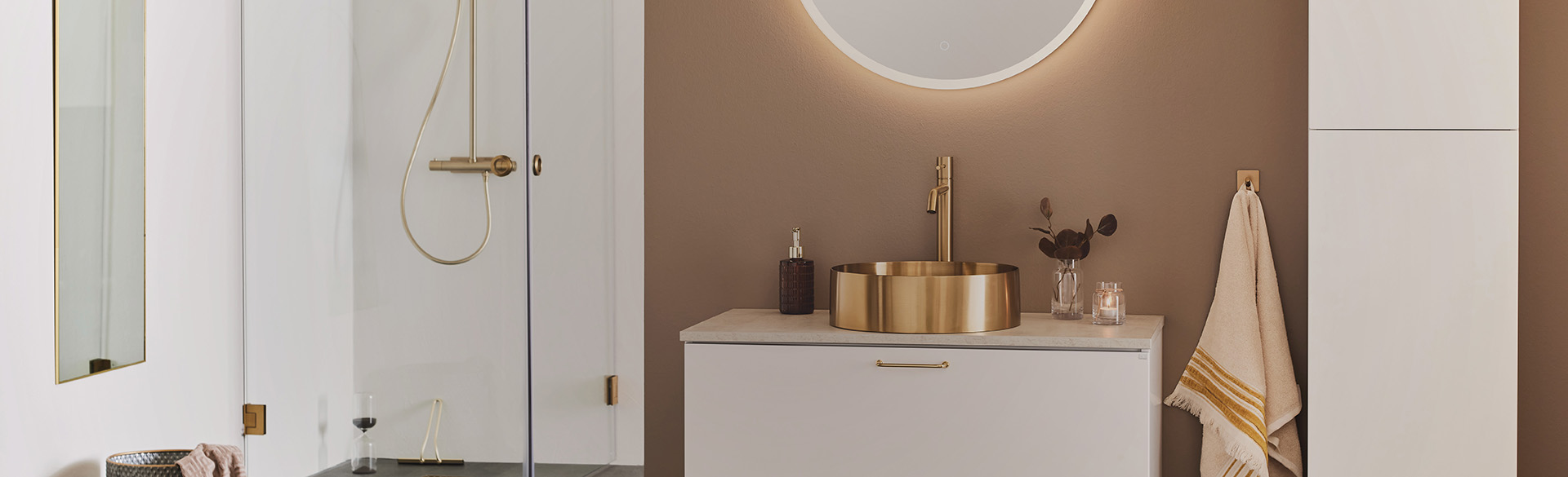 Håndfast Circle Steel messing