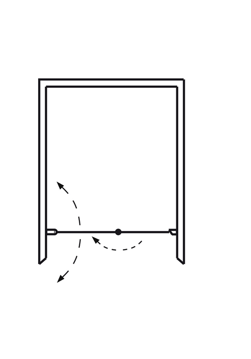 BRUSEDØR IGLOO PRO FOLD 95 NICHE 930-970MM KLART GLAS SORT