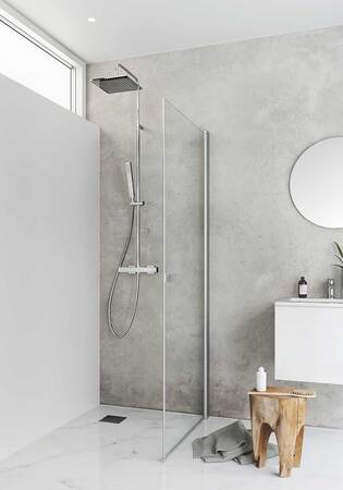 Brusedør Igloo Pro Rak Klart Glas 90 Aluminium