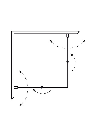 Brusehjørne Igloo Pro Fold 90X90 Sort
