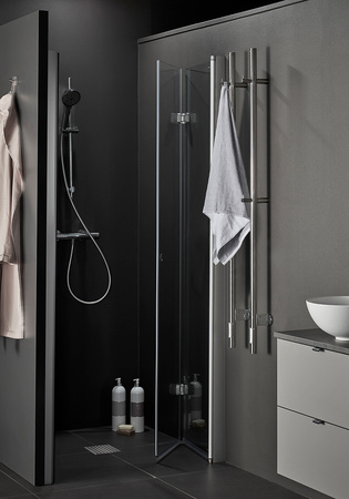 
Brusedør Igloo Pro Fold 75 Niche 730-770Mm Klart Glas Aluminium