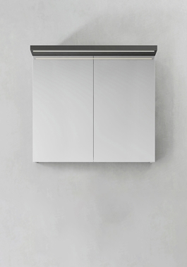SPEJLSKAB LED ANTRACIT 800