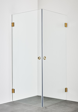 Brusehjørne Infinity 90X90 Messing