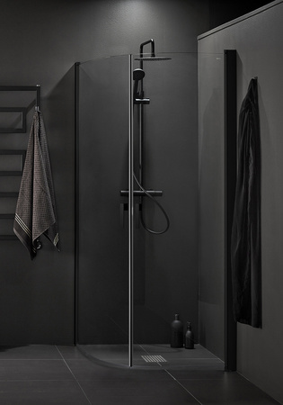 Brusehjørne Igloopro Round 90X90 Klar Sort