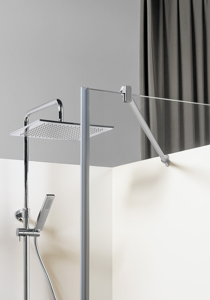 Brusevӕg Igloo Pro Niche 1455-1485Mm Dør 70 +  Væg 80 Klart Glas Aluminium
