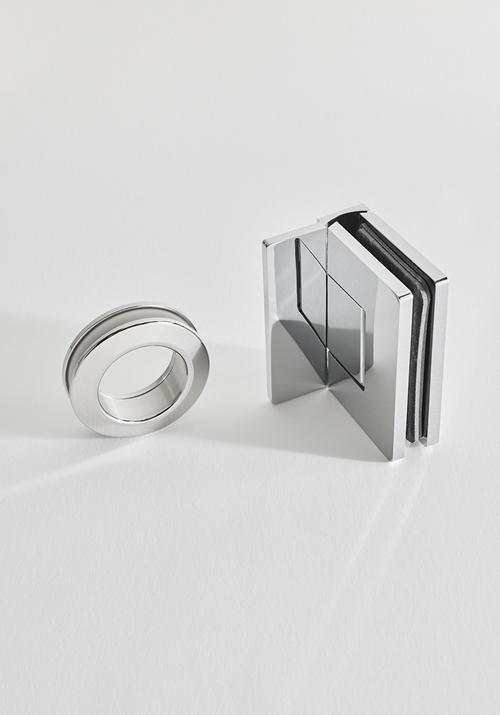 BRUSEHJØRNE INFINITY 80X80 KROM