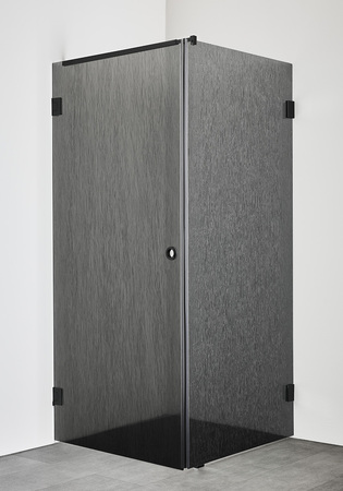 Brusehjørne Infinity Lace Combi Dør/Væg 80X80 Sort