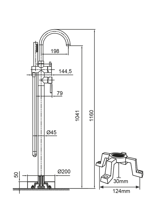 BADEKARSARMATUR GRAND GULVMODEL KROM