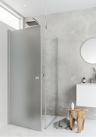 Igloo Pro Brusehjørne Lige + Fast Matteret/Klart Glas 100X100