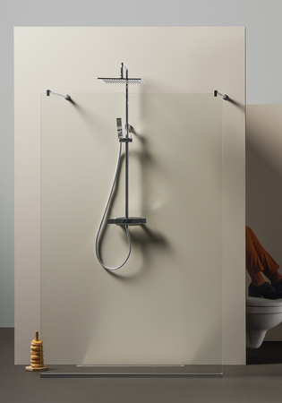 Brusevӕg Igloo Pro I-Wall 130 Klart Glas Aluminium