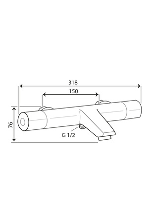 Bad/Brusebatteri Pure 38 150Cc Krom
