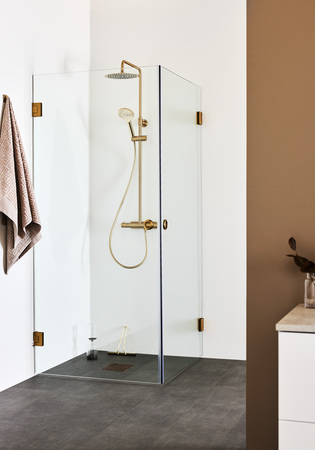 Brusehjørne Infinity 90X90 Messing