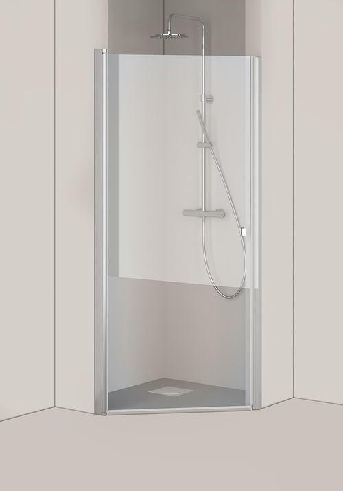 BRUSEDØR IGLOO PRO 105 NICHE 1030-1070MM KLART GLAS ALUMINIUM